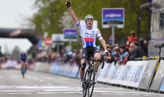 Petr Vakoc is victorious in Brabantse Pijl